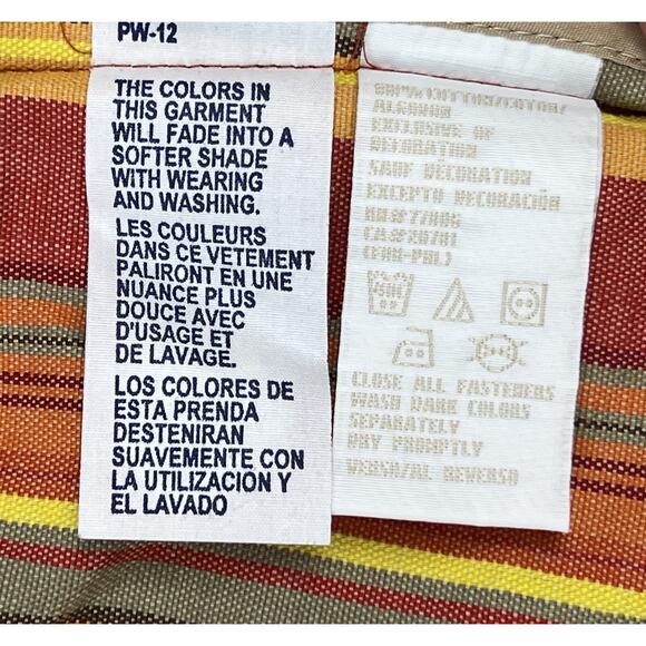 Tommy Hilfiger Blazer Y2K Womens 8 Orange Multicolored Striped Cotton Hip Jacket - Picture 5 of 8